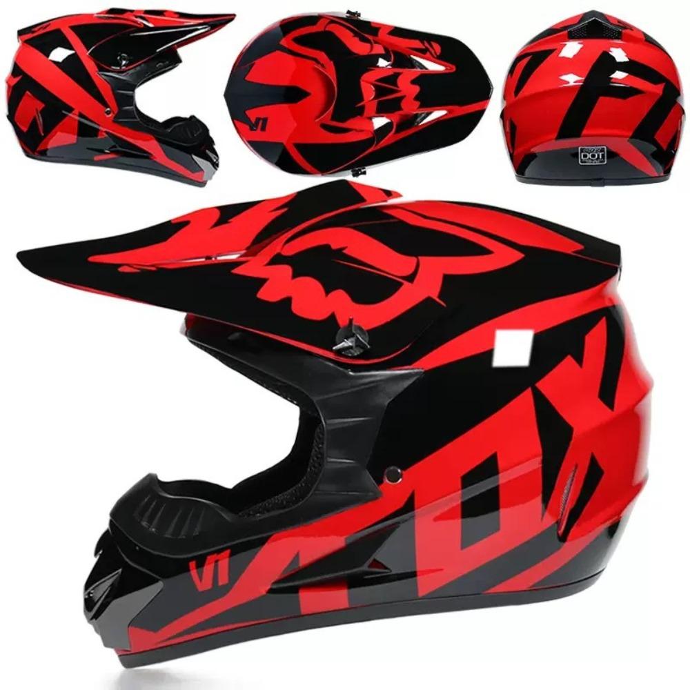Motorcycle Helmet Off-Road Racing Riding Helmet ABS Breathable Mountain Bike Helmet Color Off-Road Helmet