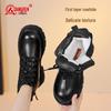 Jihua 3515 Women's Wool-Lined Winter Leather Boots