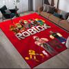 Roblox Flannel Printed Carpet, Home Sofa Decoration for Living Room & Bedroom, Non‑Slip Play Flannel Floor Mat for Game Room