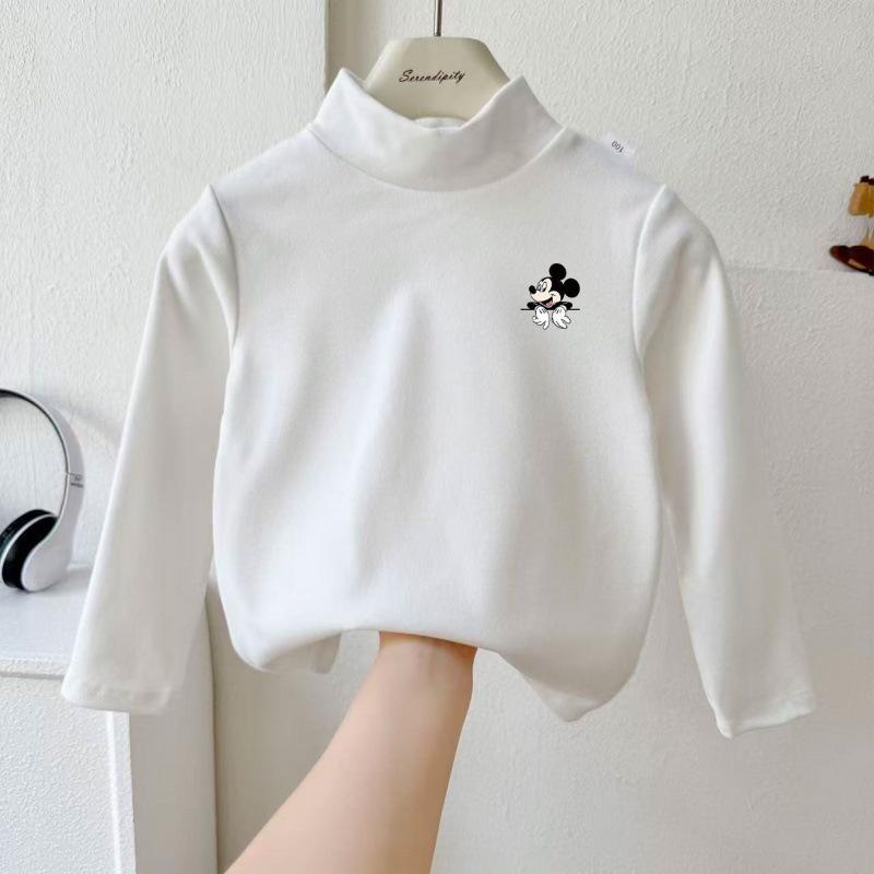 Boys Thermal High Neck Long Sleeve T Shirt Solid Warm Base Layer Top For Kids 80