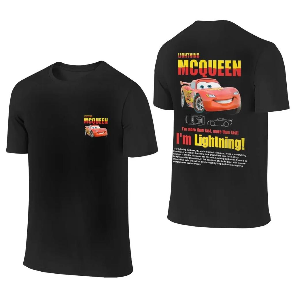 Camiseta de Verano de Rayo McQueen y Sally para Parejas Camisetas Mcqueen Sally Estampado a Doble Cara Camiseta para Hombres Mujeres Algodón Oversize Manga Corta