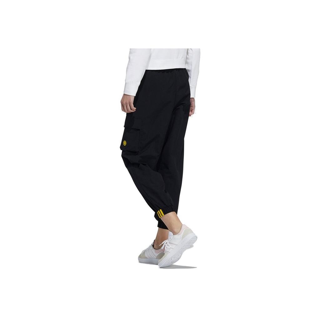 Adidas Neo X Smiley Collaboration Letter Print Sports Pants Women Pants Black HE7950