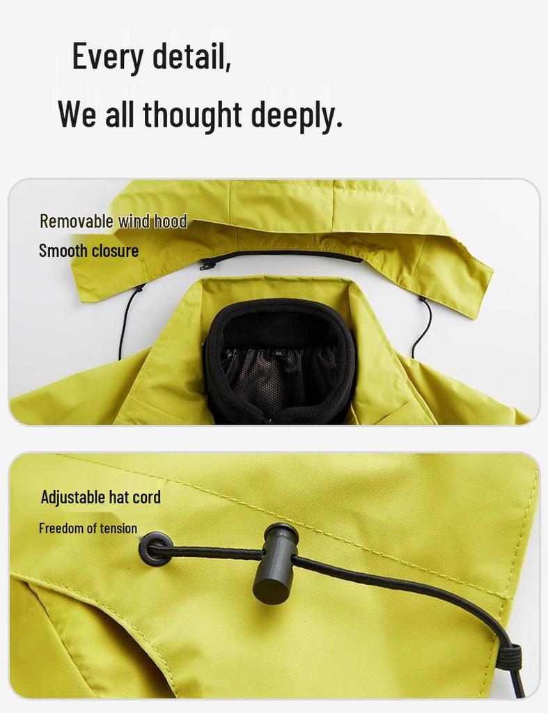 Woodpecker Women's 2025 3-in-1 Windproof Waterproof Jacket for Spring & Autumn Camping and Hiking