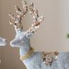 Glittering Glitter Deer Decor Flocking Fabric PVC Christmas Deer New Xmas Tree Pendant  Home