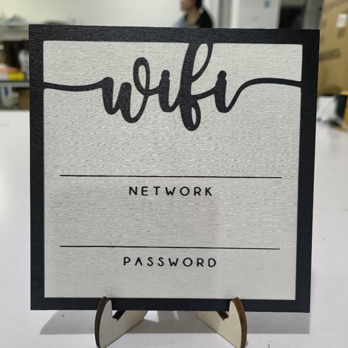 

Деревянная табличка WIFI в стиле DIY для дома, отеля, ресторана, ручная работа, деревянный декор, художественное произведение с резным дизайном