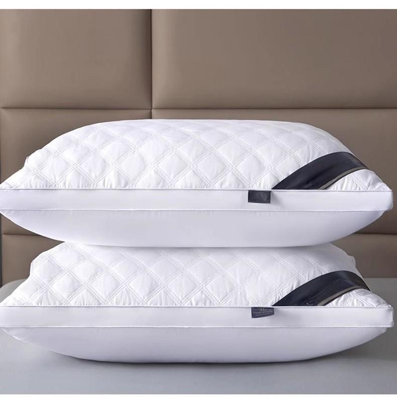 Luxury Five-Star Hotel Neck Protection Pillow - Ultra-Soft Feather Velvet, Perfect for Better Sleep In Dormitories; Resilient and Non-Collapsing.