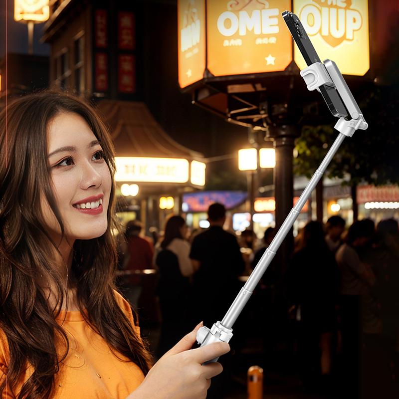 3-in-1 Portable Phone Mount Tripod Selfie Stick With Detachable Wireless Remote Usb Charging For Landscape Portrait Shooting
