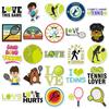 50 Waterproof Tennis Stickers: Sports Balls for Notebooks, Planners, and Luggage