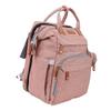 Diaper Bag Foldable Multifunctional Baby Diaper Backpack with USB Charging Port for Travel Pink