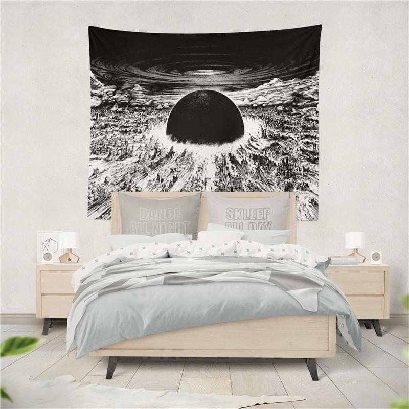 Aertemisi Akira Cyberpunk City Esplosione Manga Anime Giapponese Arazzo da Parete Arte per Camera da Letto Soggiorno Decorazione Festa