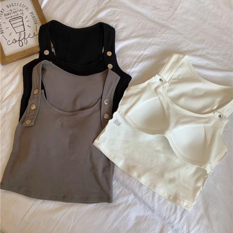 Women Black White Tank Tops Sleeveless T-shirts For Female Crop Tops Casual Vest For Girls Y2K Soild Tops