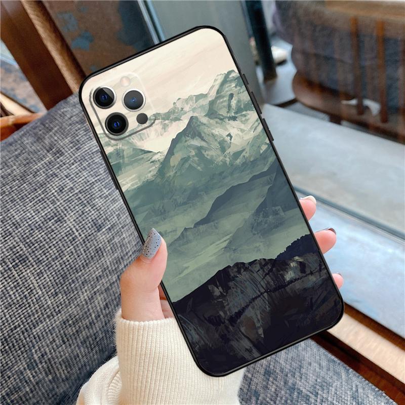 Mountain Phone Case For iPhone 16 14 13 12 11 15 Pro Max 12 13 mini XR 15 16 Plus 16e Cover Shell