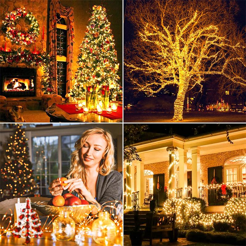 JOYBLISS 7M/12M/22/32M Solar Led Fairy Light Outdoor Festoon Led Waterproof Garland String Lights Christmas Party Garden Solar Lamp Decor