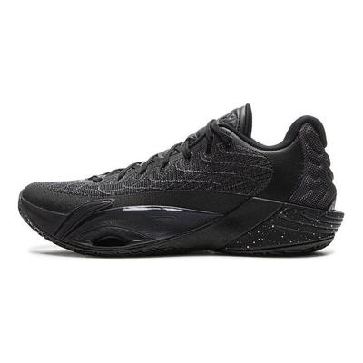 Li Ning Air Strike 12 Jungle Pop Professional Competition Shoes TPU Fabric Shock Absorption Support Low Top Men Basketball Shoes Black ABAV067-7