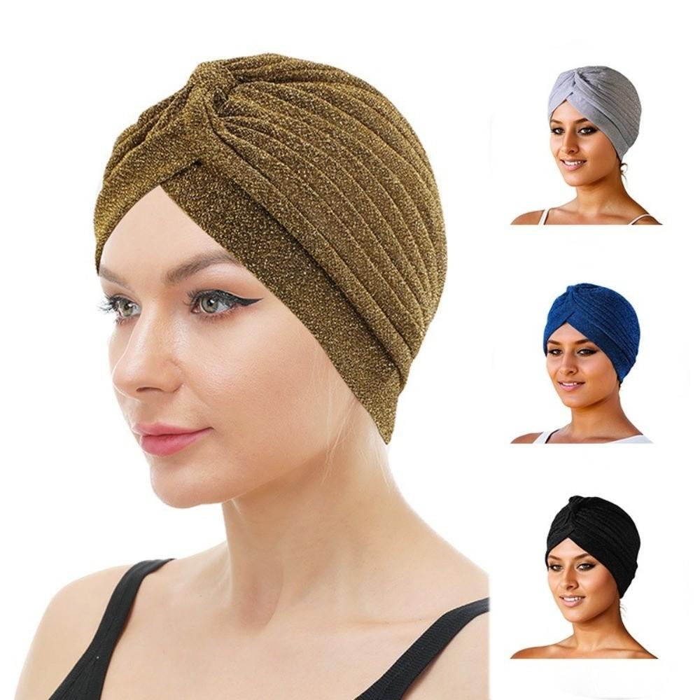 Elastic Twist Knot Turban Hat Wrap Style Cancer Chemo Hat New Islamic Headband  Women Headwear