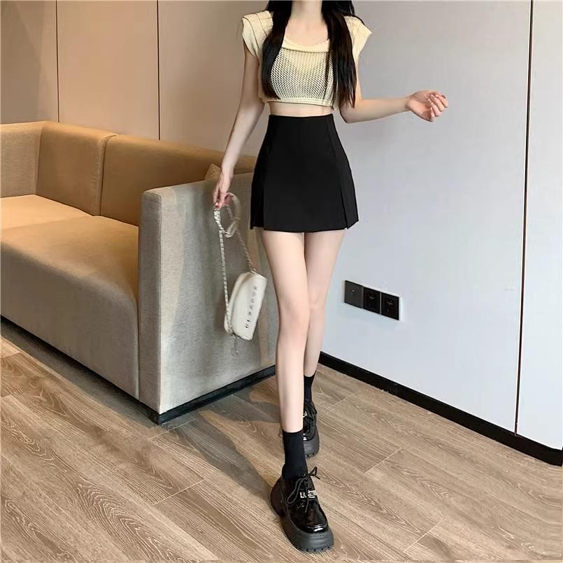 2024 Women's High-Waist Slim A-Line White Skirt - Hip-Wrapped with Slit for Spring/Summer