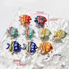 2 stücke Retro Bunte Hand-gemalt Tiefe-meer Fisch Keramik Tropische Fische Perlen Diy Schmuck Perlen Armband Halskette Zubehör