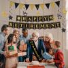 Retirement Party Decorations Black and Gold Happy Retirement Banner Gold Glitter Pennant Flag Banner Star Hanging Swirls and Sash Retired Party