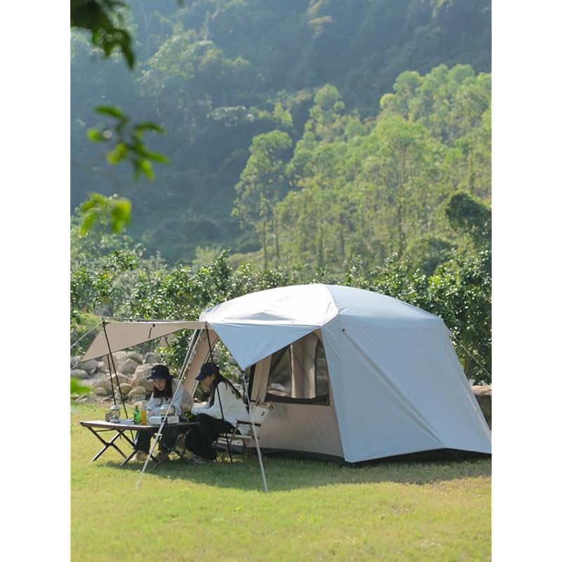 

Vidalido tent For 4-6 people two room tent [3 living rooms + 2 room tent] Large size family dome tent double layer waterproof camp UPF50+ tarp tent