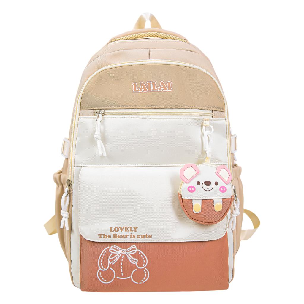 Schoolbag, a Lightweight and Large - Capacity Backpack Designed for Junior High School Girls, Aiming To Relieve Pressure and Pro