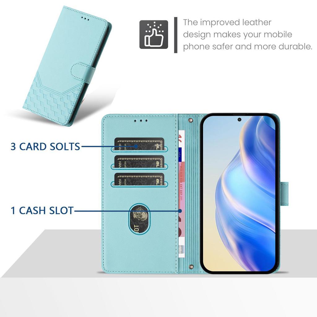 Itel City 200 Honeycomb Texture Leather Phone Case with Card Holder for S26 Ultra