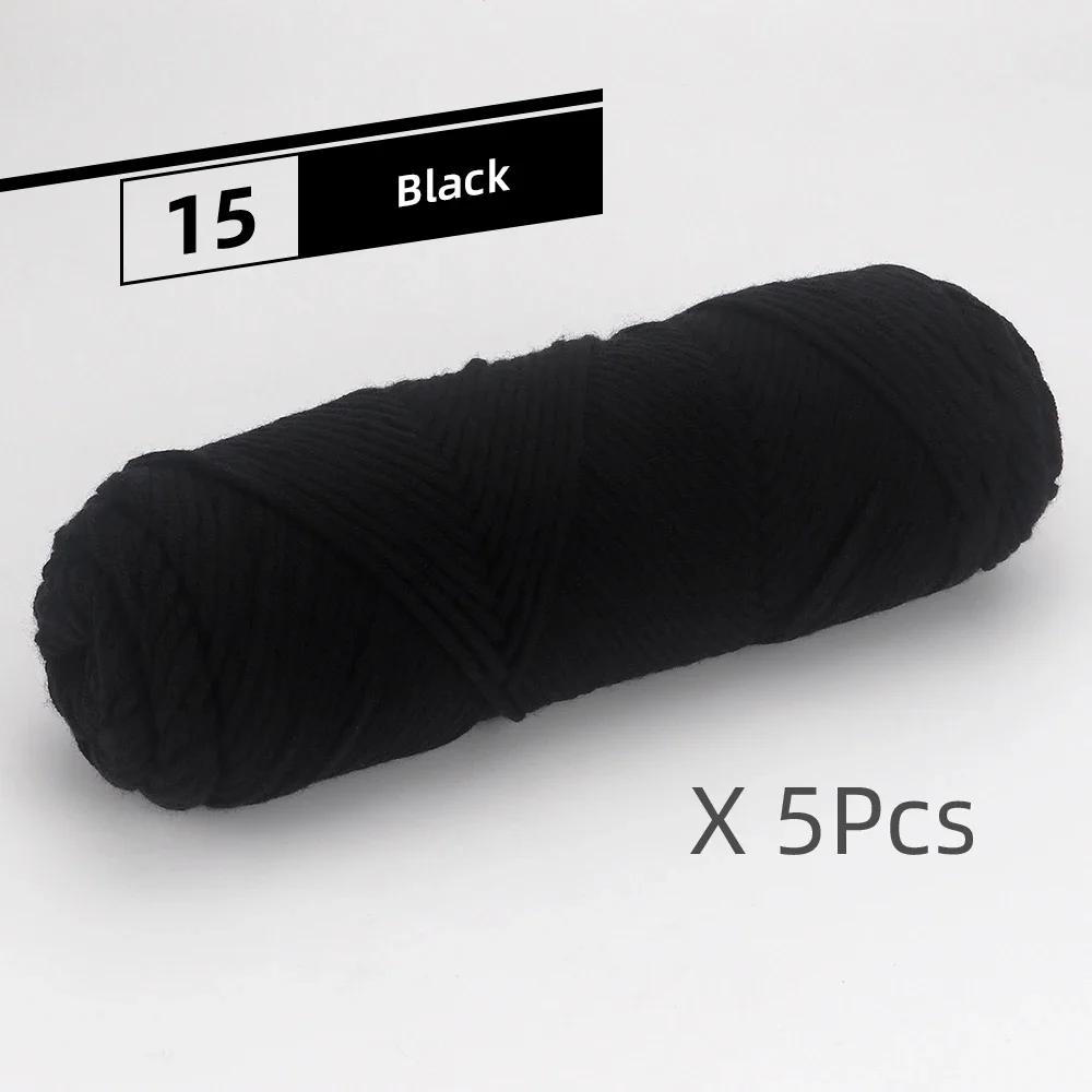 5 Pcs Cotton Select Yarn 17.63oz/500g, Light Worsted Thick Yarn for Knitting Baby Wool Crochet Scarfcoat Sweater Weave Thread