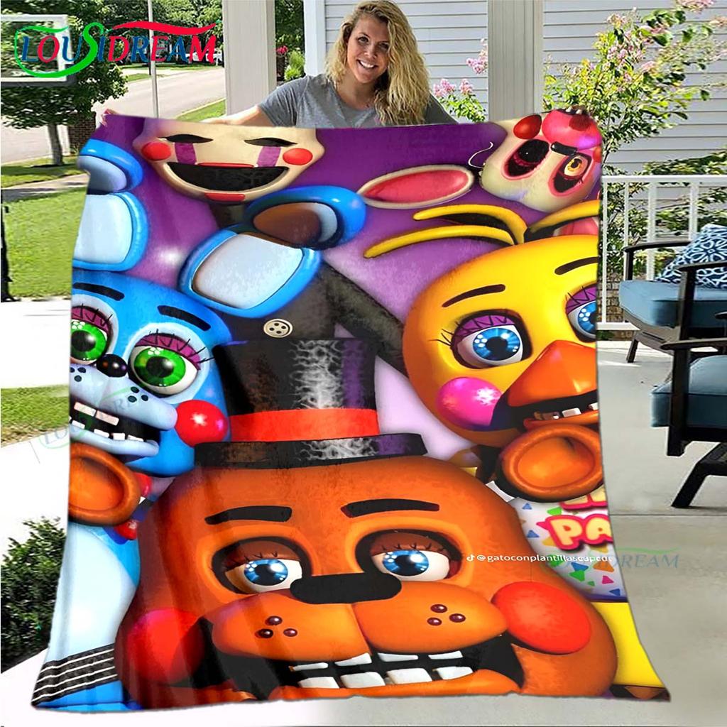 Hot Horror Characters Pattern Blanket Flannel Thin Blanket Portable Home Travel Office Lunch Break Game Blanket Birthday Gift