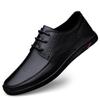 Genuine Leather Men Big Size Shoes Casual Luxury Brand Men Loafers Italian Moccasins Lace Up Men Driving Shoes Chaussure Homme