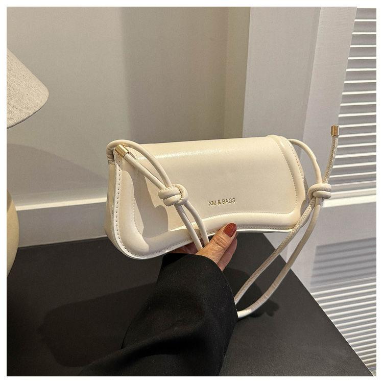 Texture Solid Color Retro Bag Women's Bag Summer Popular Casual Crossbody Bag Simple Single Shoulder Armpit Bag