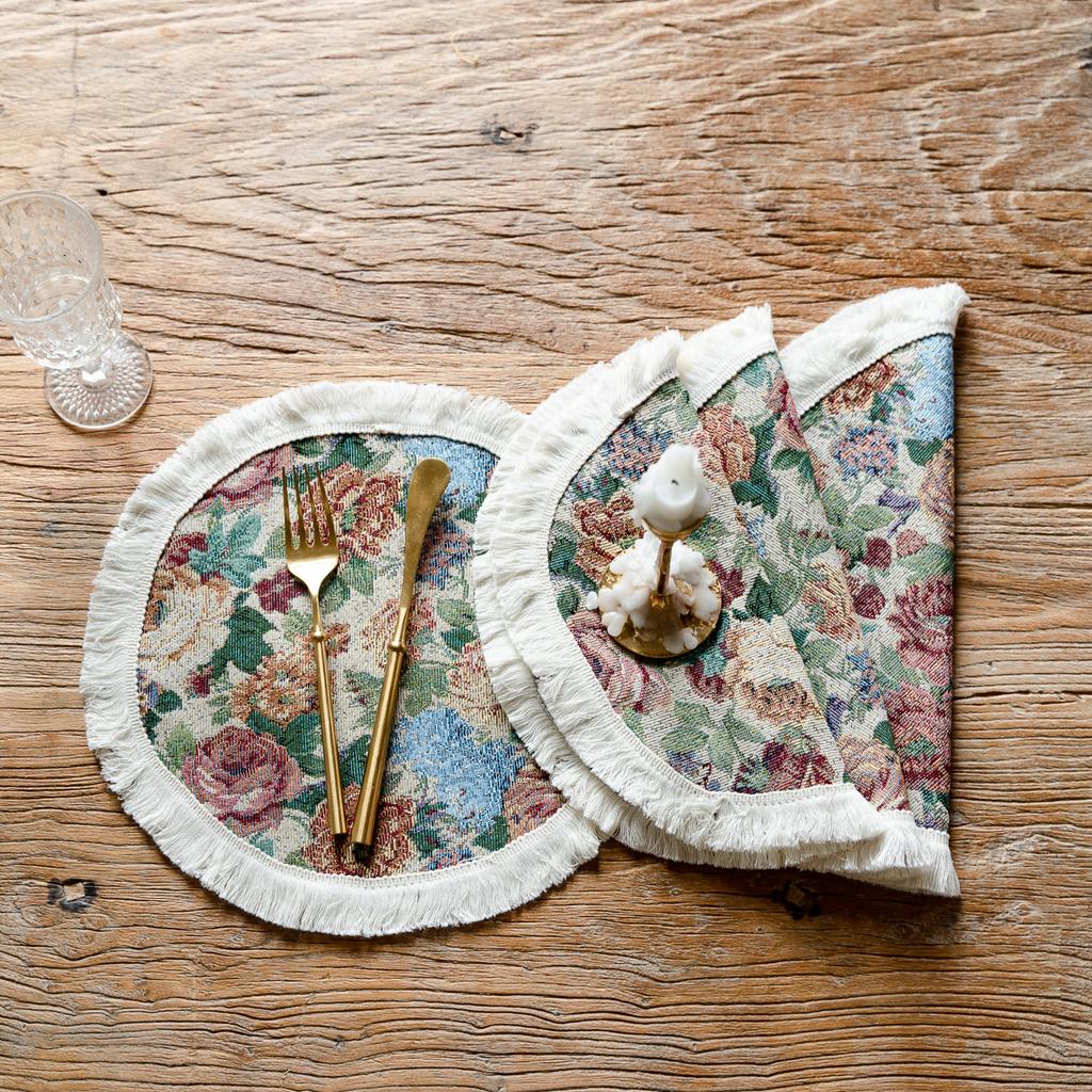 1 ks Látkový prostírání s květinovým vzorem, běhoun na stůl pro domácí dekoraci, párty, narozeniny, dekorace jídelního stolu