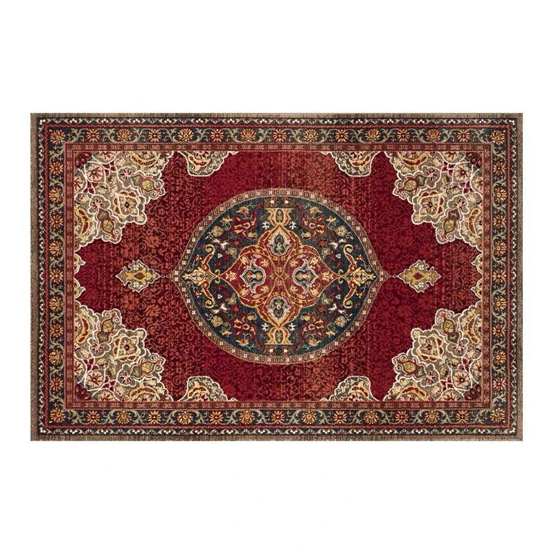 

Luxury American Carpet Crystal Velvet Non-Slip Floor Mat for Living Room Bedroom Sofa European Retro 1200MMx1600MM