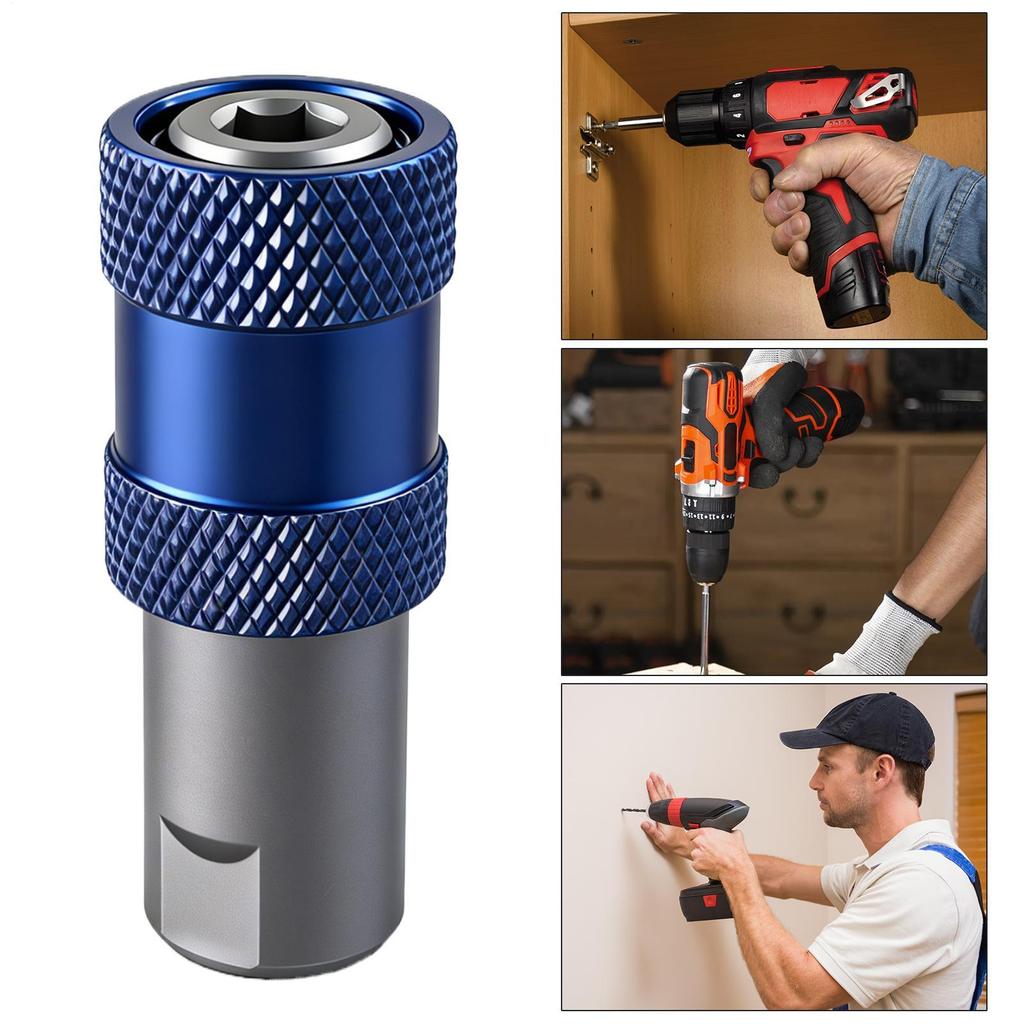 Drill Bit Adapter Non-Slip Replacement Parts 6.35mm Electric Drill Screwdriver Adapter For Home Furniture Deck Automotive