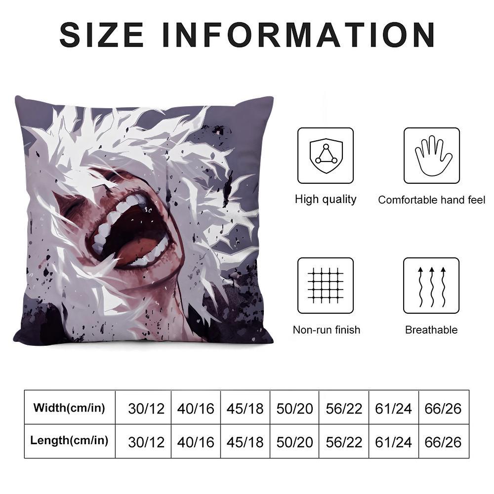 Anime T-Tomura Shigaraki Pillow Case 3D Print Polyester Fiber 40*40 cm Home Sofa Throw Pillow Cover Decoration Festival Gift