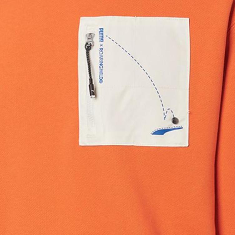 Puma X Sudadera de cuello redondo de bolsillo Roaringwild Hombre Sudadera Naranja 532596-89