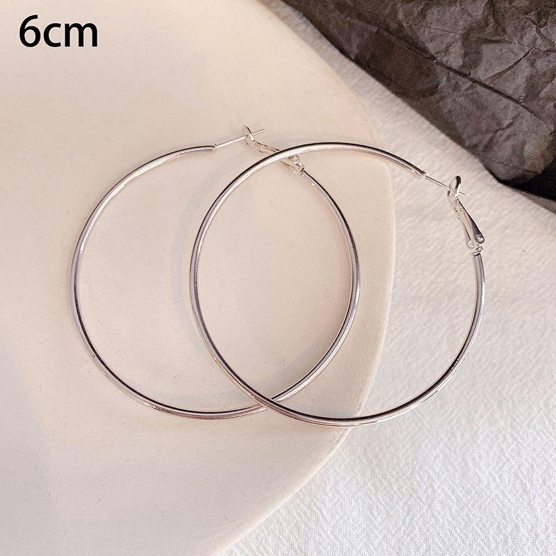 Classic Simple Exaggerate Big Geometric Circle Hoop Earrings For Women Temperament Fashion Korean Dangle Party Jewelry Accessory