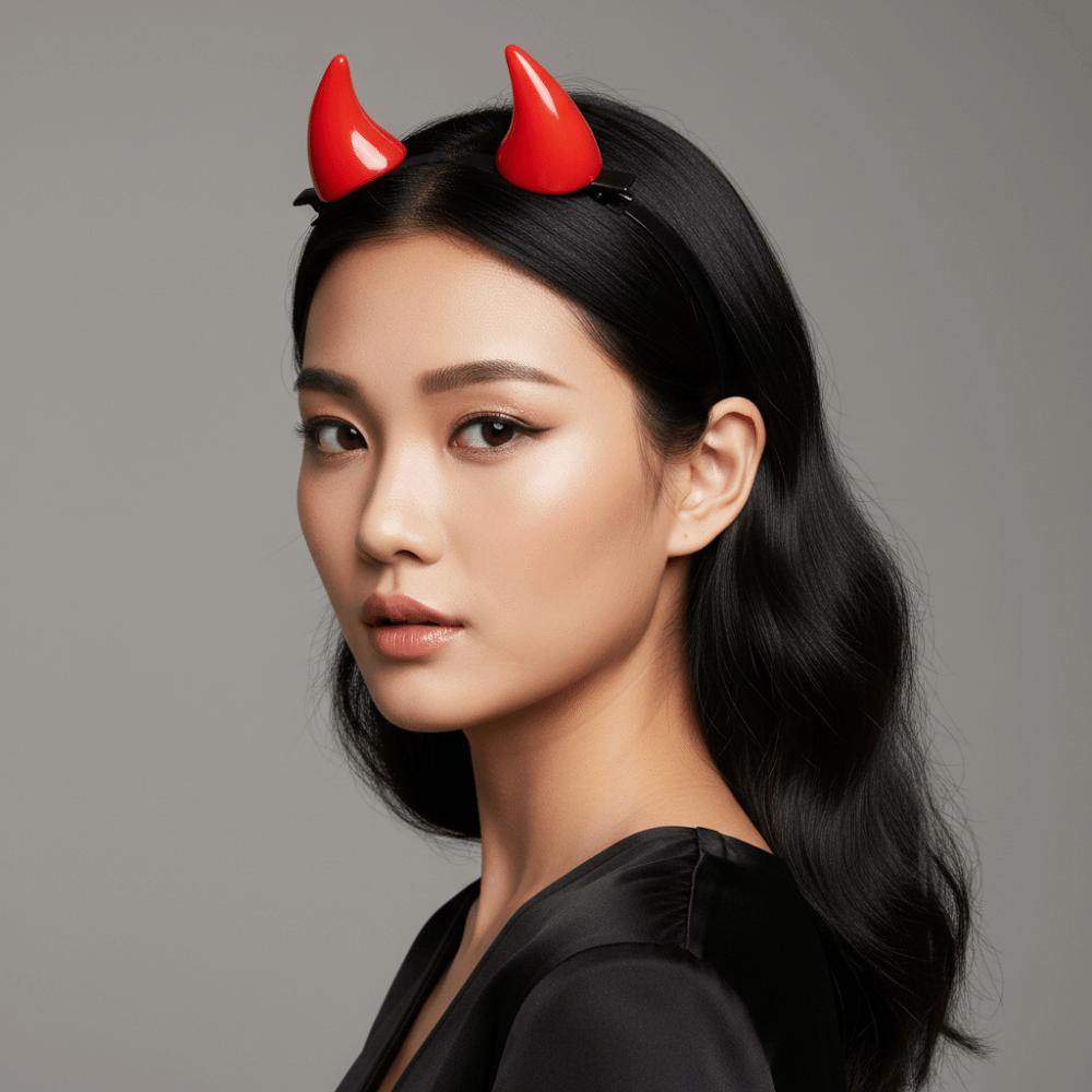 Glossy Devil Horn Hairpins Miniature Ox Horn Hair Clips Demon Horn Barrettes Cosplayers