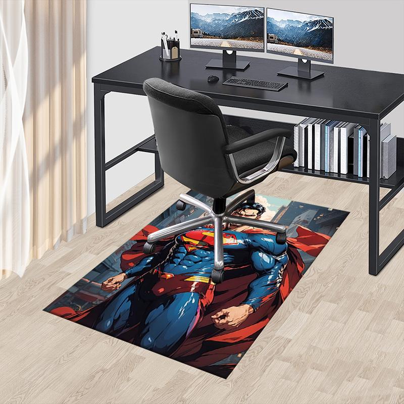 1pc Superman Carpet, for Home & Office Decor, Desk Chair Carpet, Festive Gift,Conference Room CarpetL1277