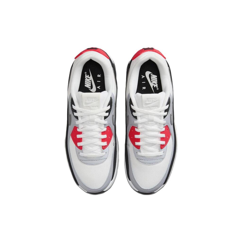 Nike Women Air Max 90 LV8 Summit White Black Wolf Grey Smoke Grey Infrared FD4328-101