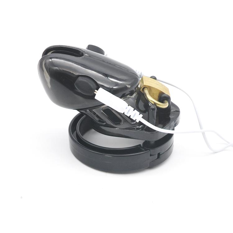 Electro Shock Male Chastity Cage Restraint Locking Ring Belt E-Stim Device  Penis Stimulation Sex Toy for Men Adult Sex Game