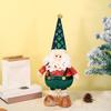 Christmas Santa Claus Ornament with Retractable Spring Legs Snowman Elk Plush Figurine  Home Party Decoration Children Xmas Gift