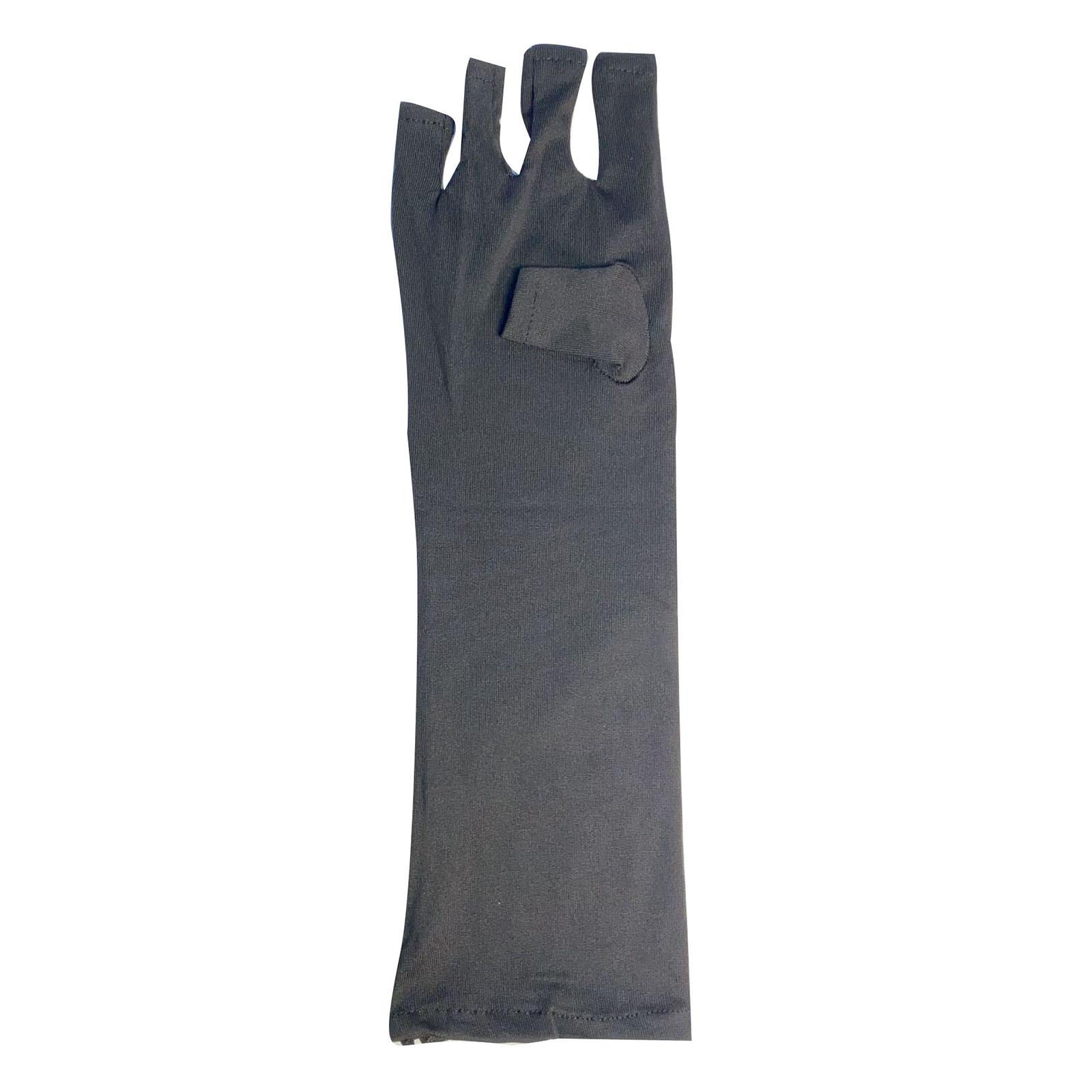 

Женские перчатки без пальцев Защита от ультрафиолетовых лучей Маникюрный салон Гель-лампа для ногтей Инструмент One Size чёрный