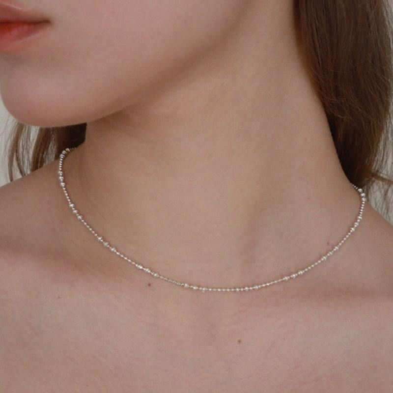 Less Is More Silver Dot Chain Necklace