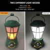 Outdoor Vintage Hanging Lantern Camping Tent Lamp LED Night Light for Garden Patio Deck Yard Path