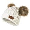 New Kid Hat Children Double Pompom Winter Hat  Cute Knitted Hat For Girls Boys Casual Girls Hat Baby Beanie Cap