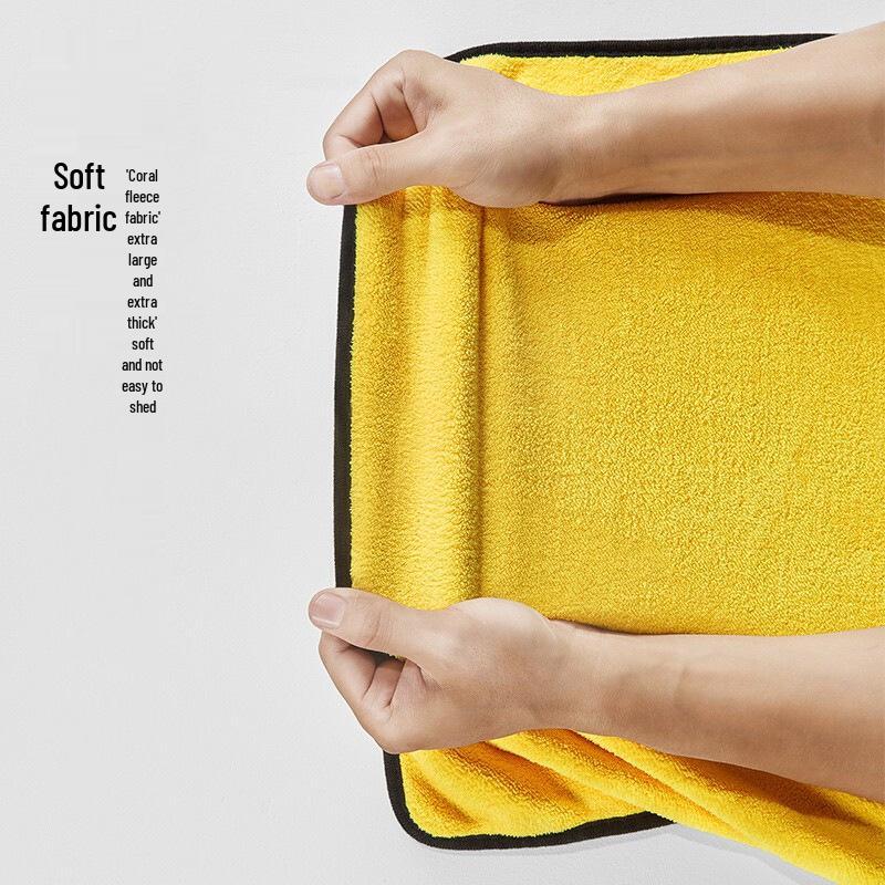 Thickened Coral Fleece Car Cleaning Towel - Water Absorbent, Multifunctional, Heat-Pressible with Logo