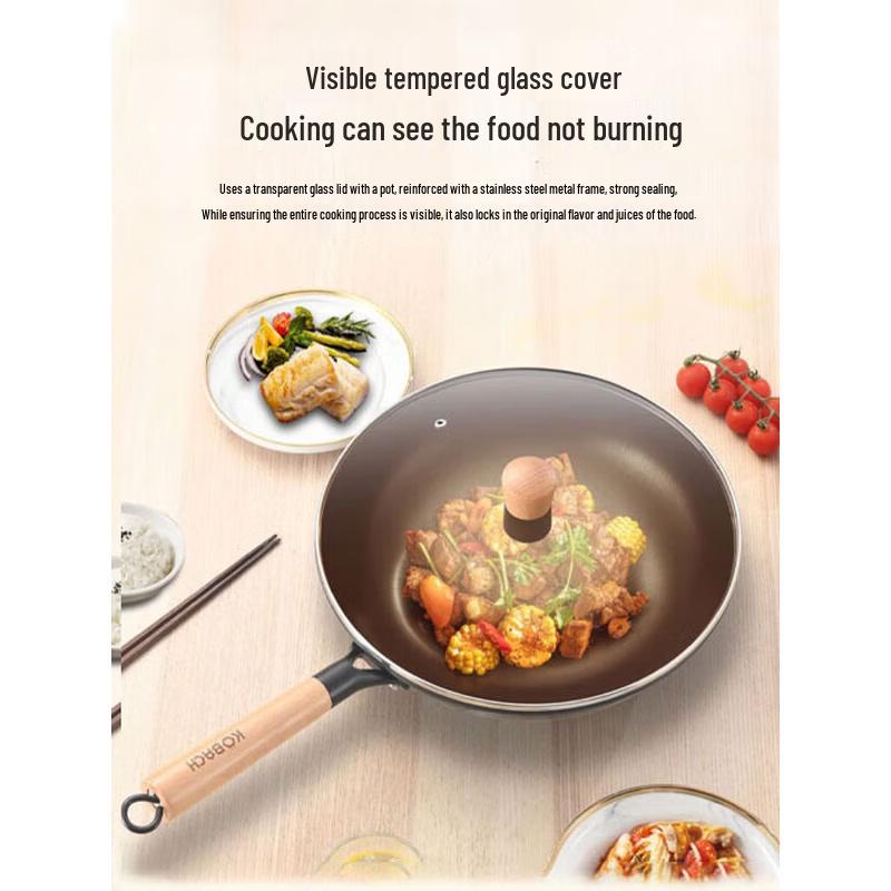 Kangbahe Non-Coated Refined Iron Stir-Fry Pan 32cm