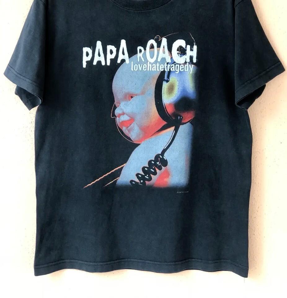 

Vintage Papa Roach Music Album Cotton Black S-234XL Men Women Shirt Unisex T-Shirt XXXXL