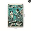 Vintage Metal Poster Cat Tattoo Wall Decor Home Gift