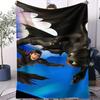 Wie man einen Drachen trainiert Kleine Decke Ganzjahres Weich Bequem Für Bett Schlafzimmer Wohnheim Sofa Mittagessen Camping Anime Fan Geschenk