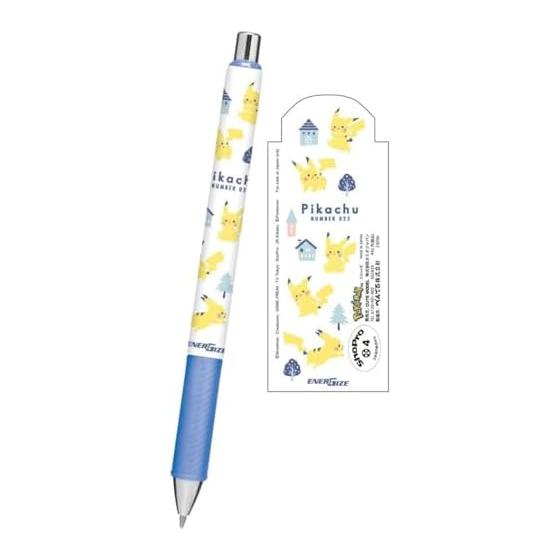 Pokemon Pikachu EnerGel Mechanical Pencil 0.5mm Forest Town 302839 Cute Adult Pikachu Design with Protective Slide Sleeve